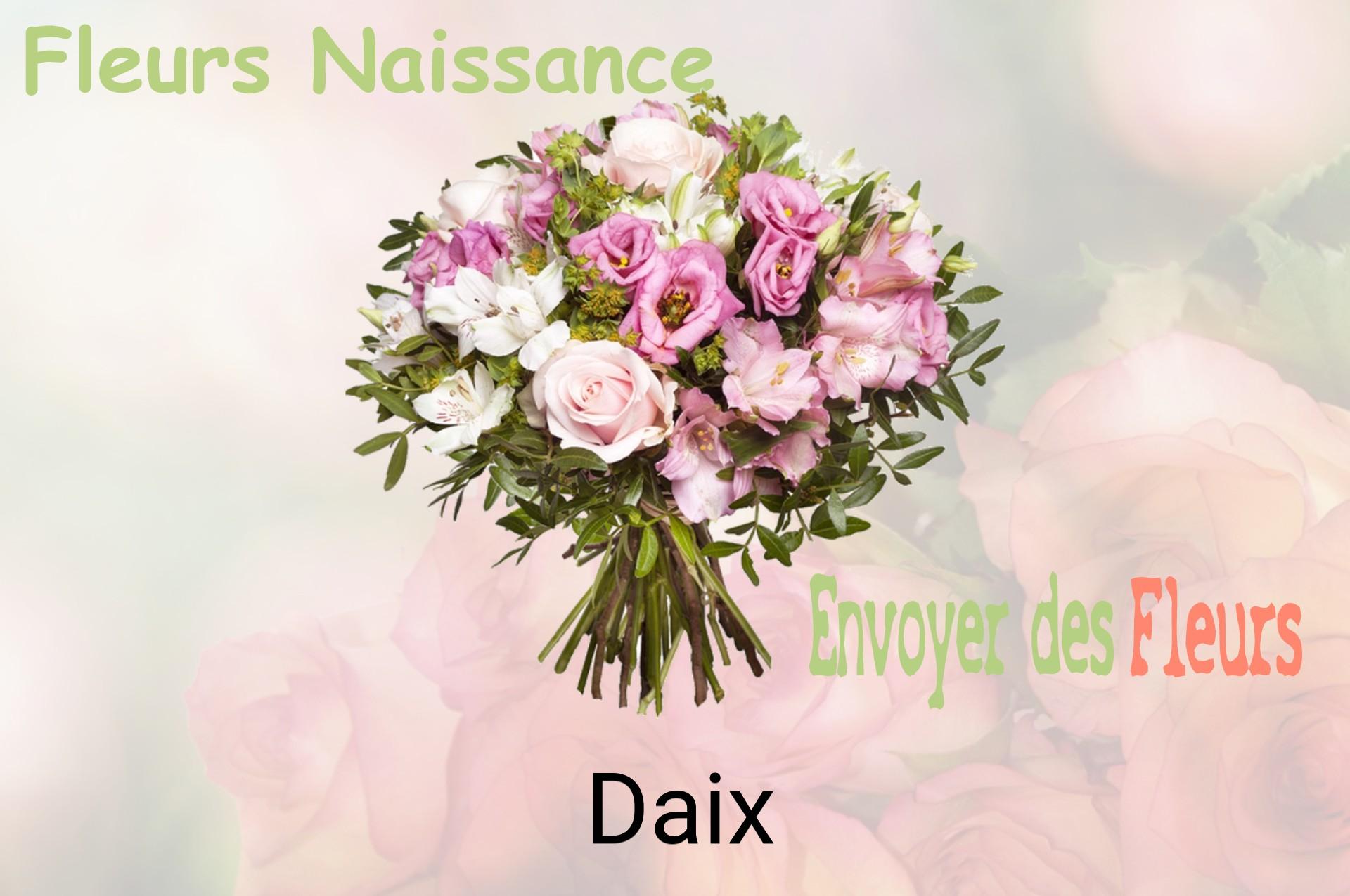 Bouquet de fleurs de naissance livré à Daix